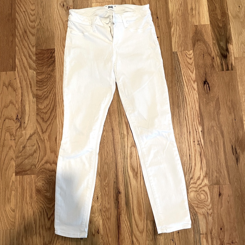 Paige white skinny jeans